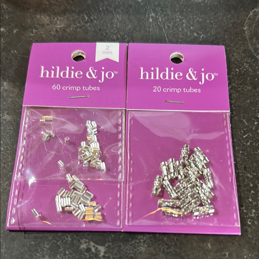 Hildie & Jo Silver Crimp Tubes